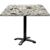 Tisch 90 x 90 cm – Modell Bazila Terrazzo Cepp - Grau
