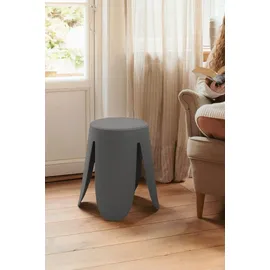 Wenko Badhocker Comiso Duschhocker anthrazit, belastbar bis 180 kg, rutschfeste Füße, 44,5x46,0x44,5 cm