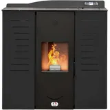 STUFE A PELLET ITALIA Italia 20 KW 5 Sterne WiFi | Hydro-Pelletöfen für Heizsystem Zertifizierte Effizienz 89% Heizt 130m2 Autonomie 16 Std WiFi-Steuerung Programmierbar 5 Kräfte 24M Garantie Schwarz