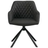 Diam 1E, Stuhl, Gestell schwarz, Bezug schwarz