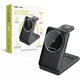 mobile origin 3in1 Foldable Qi2 Charger PW8 black