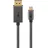 goobay USB-C zu DisplayPort Kabel 1 m Schwarz/Silber