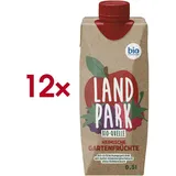 LANDPARK Trinkwasser Heimische Gartenfrüchte, 12x 0,5 Liter, Mineralwasser mit Apfel-Himbeergeschmack