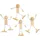 Creativ Company Biege-Figuren aus Holz, H 12 cm, 4er Set