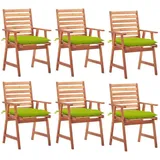 vidaXL Gartenstuhl 62 x 62 x 92 cm grün 6 St.