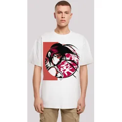 T-Shirt F4NT4STIC "Manga Girl Japan", Herren, Gr. 5XL, weiß, Obermaterial: 100% Baumwolle, casual, oversize, Rundhals, Kurzarm ohne Bündchen, Shirts, Print