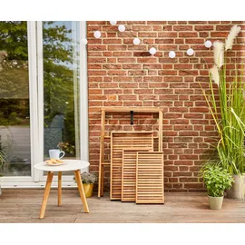 Siena Garden Caruna Tablett Tisch 45 x 70 x 91 cm braun klappbar