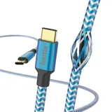 Hama USB-Cable Reflectiv USB-C To USB-C 1.5 M Blue