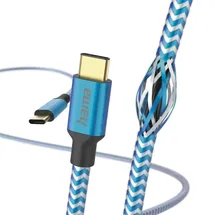 Hama USB-Cable Reflectiv USB-C To USB-C 1.5 M Blue