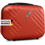 Xonic® Design Kosmetikkoffer aus ABS Hartschale – Robustes Beautycase als Handgepäck - Kosmetiktasche für Reisen – leicht & stabil (Rot)