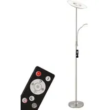 Briloner CCT LED Fluter mit Lesearm 2-flg. matt-nickel