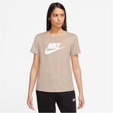 Nike Sportswear Essentials Logo T-Shirt Damen 126 - sanddrift/white L