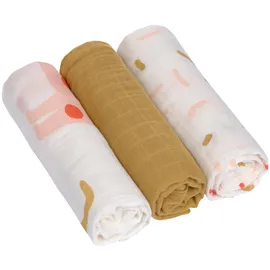 Lässig Baby Mulltuch Spucktuch Puckdecke 3er Set Baumwolle 80 x 80 cm/ Heavenly soft Swaddle L Little Mateys Cat