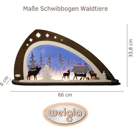 Weigla Schwibbogen Waldtiere 66 x 33,8 x 6 cm