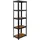 Relaxdays Schwerlastregal Stahl 50x180x30 cm schwarz/braun