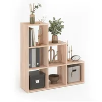 Komto Treppenregal Stufenregal - Raumteiler Regal Bücherregal mit 6