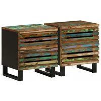 VidaXL Nachttische 2 Stk. 40x34x46 cm Altholz Massiv