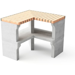 MOVELAR Eckmodul Iberia aus farbigem Ziegelstein.