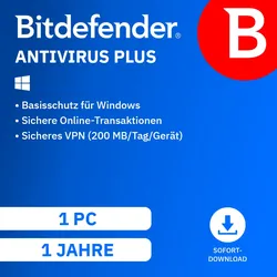 Bitdefender Antivirus Plus [1 Gerät - 1 Jahr]