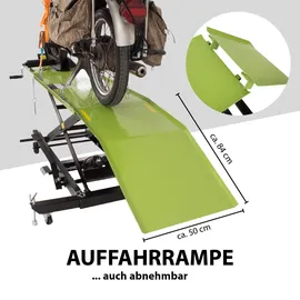 Trutzholm Motorradhebebühne hydraulisch 360 kg Breite 50 cm Schwarz Grün