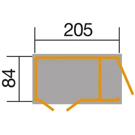 Weka Multibox 367 2,05 x 0,84 m natur