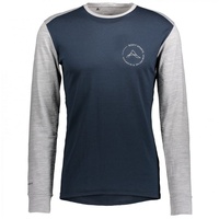 Scott Shirt M's Defined Merino Long Sleeve dark blue/light grey melange (7037) S