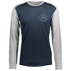 Scott Shirt M's Defined Merino Long Sleeve dark blue/light grey melange (7037) S