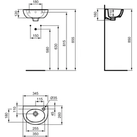 Ideal Standard Eurovit Handwaschbecken 50 x 35 cm (V200101)