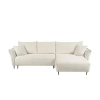 Sofa.de Ecksofa mit Schlaffunktion Bari ¦ creme ¦ Maße (cm): B: 290 H: 90 T: 160