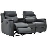 vente-unique Relaxsofa Leder 3-Sitzer - Anthrazit - evasion