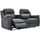 vente-unique Relaxsofa Leder 3-Sitzer - Anthrazit - evasion