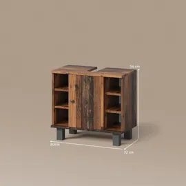 livinity Waschbeckenunterschrank Fucino 60 x 54 cm Braun