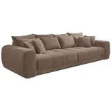 luma-home schönes für dein zuhause luma-home Big-Sofa, Braun Taupe Textil, 4-Sitzer, Füllung: Taschenfederkern, einzeln stellbar,Rechteckig, 306x86x134 cm Wohnzimmer, Sofas / Couches, Sofas, Bigsofas