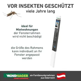 WINDHAGER Insektenschutz Expert Rahmen Fenster 80 x 100 cm Weiß