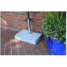 Garden Pleasure Schirmständer Granit/Edelstahl 25 kg Weiß