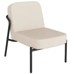 medso powered by PAPERFLOW Sessel MEDSO S Rund creme schwarz Kunstleder
