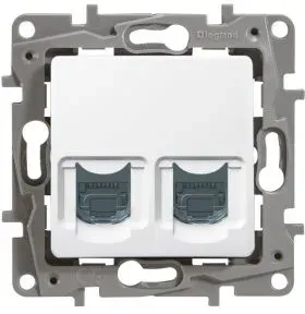 Niloe 2-fach Telefondose RJ11 ultraweiß
