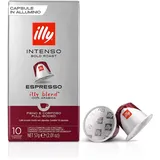 Illy Kaffee Röstung INTENSO in Kompatiblen Nespresso Kapseln - 10 Packungen mit je 10 Kapseln (100 Kapseln)