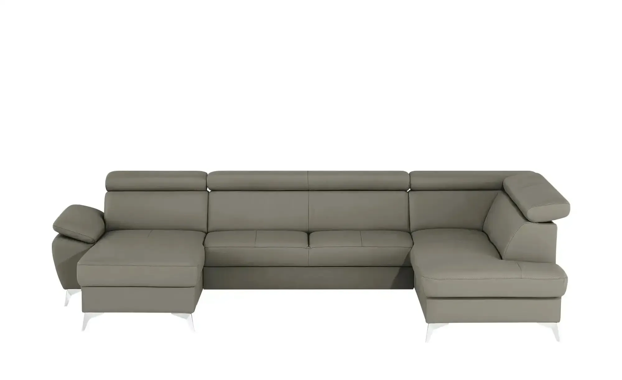 uno Wohnlandschaft mit verstellbarem Kopfteil Apollo ¦ grau ¦ Maße (cm): B: 338 H: 96 T: 210.0