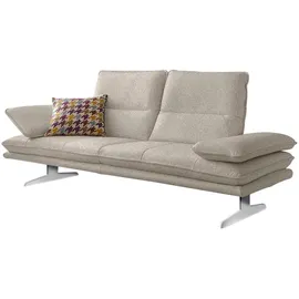 W.Schillig Couch Flachgewebe 3-Sitzer Braun