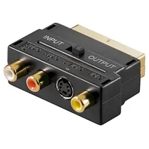 goobay 50499 Adapter SCART Stecker - 3x Cinch Buchse + Mini-DIN Buchse