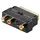 goobay 50499 Adapter SCART Stecker - 3x Cinch Buchse + Mini-DIN Buchse