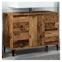 vidaXL Waschbeckenunterschrank Altholz-Optik 80x33x60 cm Holzwerkstoff