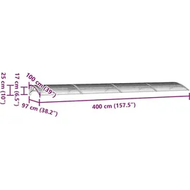 vidaXL Türvordach 400 x 100 cm schwarz 15600
