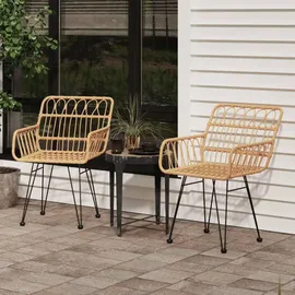 furnicato Gartenstuhl 56 x 64 x 80 cm braun 2 St.
