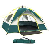 YZSS Wurfzelt Pop Up Zelt 3-4 Personen Kuppelzelt Leichtes Campingzelte Wasserdichtes Winddicht Ultraleichte Camping Zelt, Outdoor/Beach Wurfzelt mit Tragetasche (210 * 200 * 135 cm)