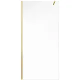 vente-unique Duschwand Duschtür 140 x 200 cm Gold