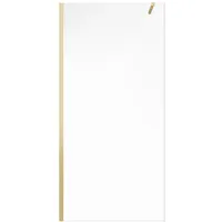 vente-unique Duschwand Duschtür 140 x 200 cm Gold