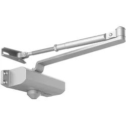 VEVOR Türschließer automatischer Torschließer für gewerbliche oder private Nutzung für Türgewichte bis 45 kg Stangentürschließer mit hydraulischem Puffer Gehäuse aus Aluminiumguss Silber