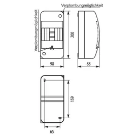 Elektro-Plast RNTO4 Aufputz-Verteilerkasten ohne Klemmenblock IP42 E-P 4.2